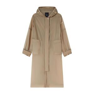 ADD Lightweight Hooded Long Parka Women STONE Coats & Jackets